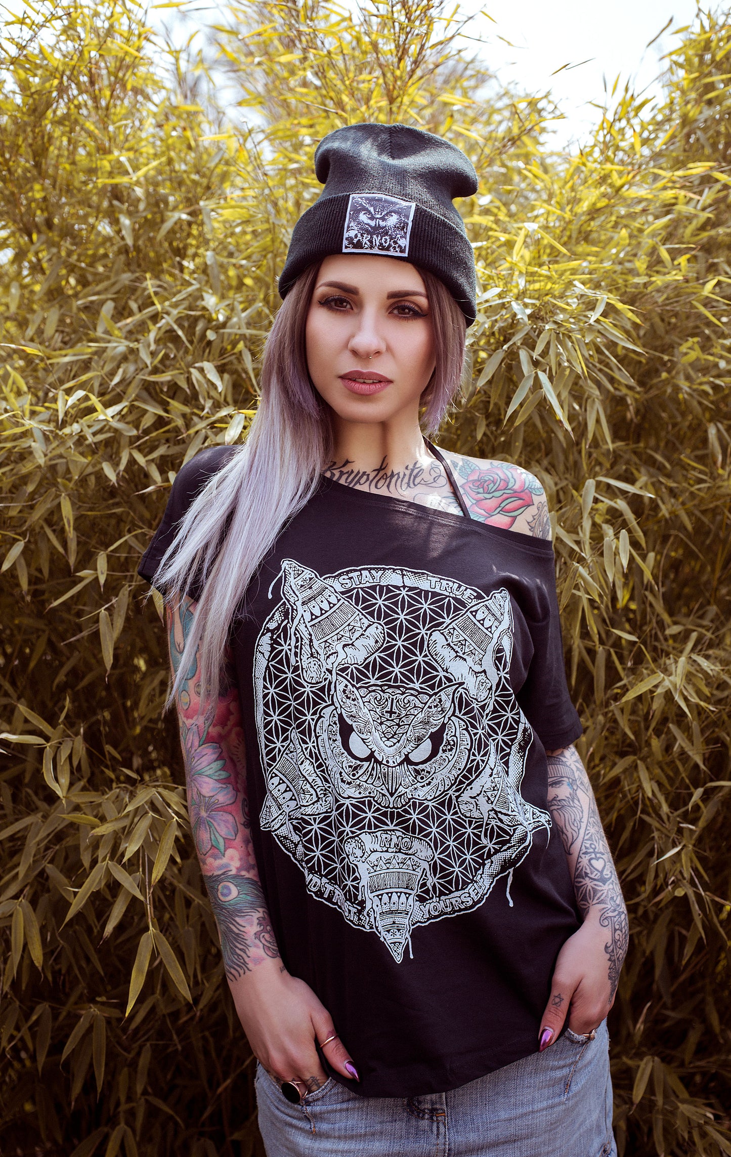 T-SHIRT PIZZA LADIES BLACK