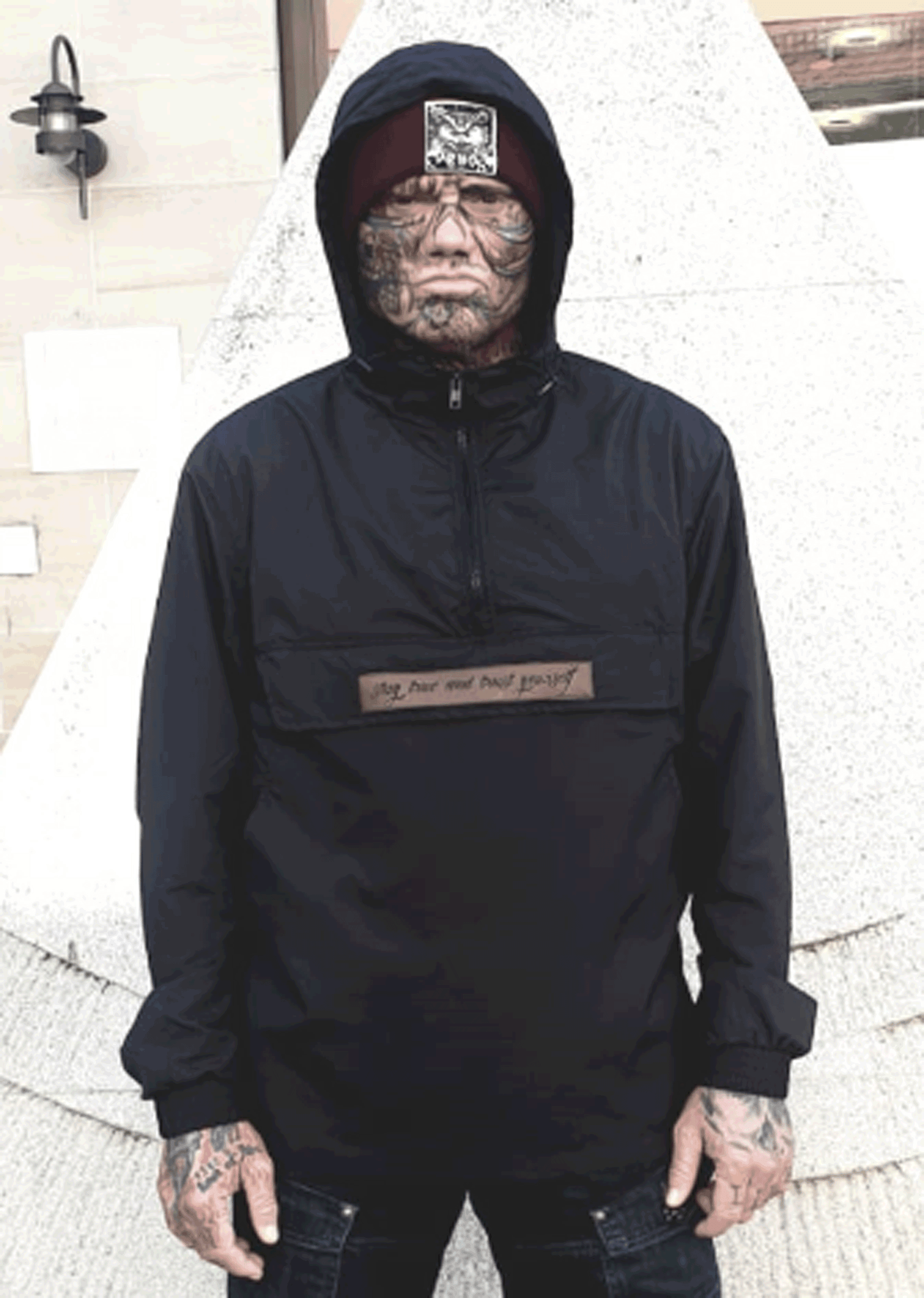 PULL OVER JACKET BLACK UNI