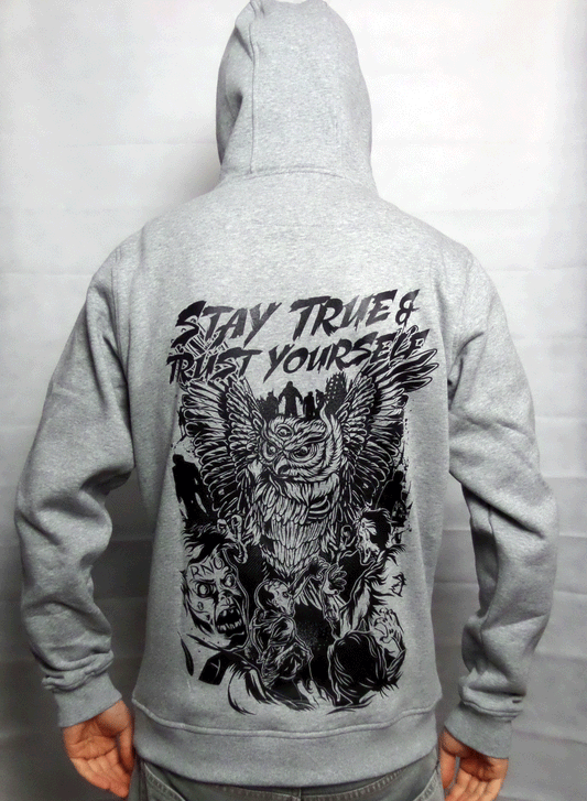 HOODIE ZOMBIEFIGHT GREY UNI