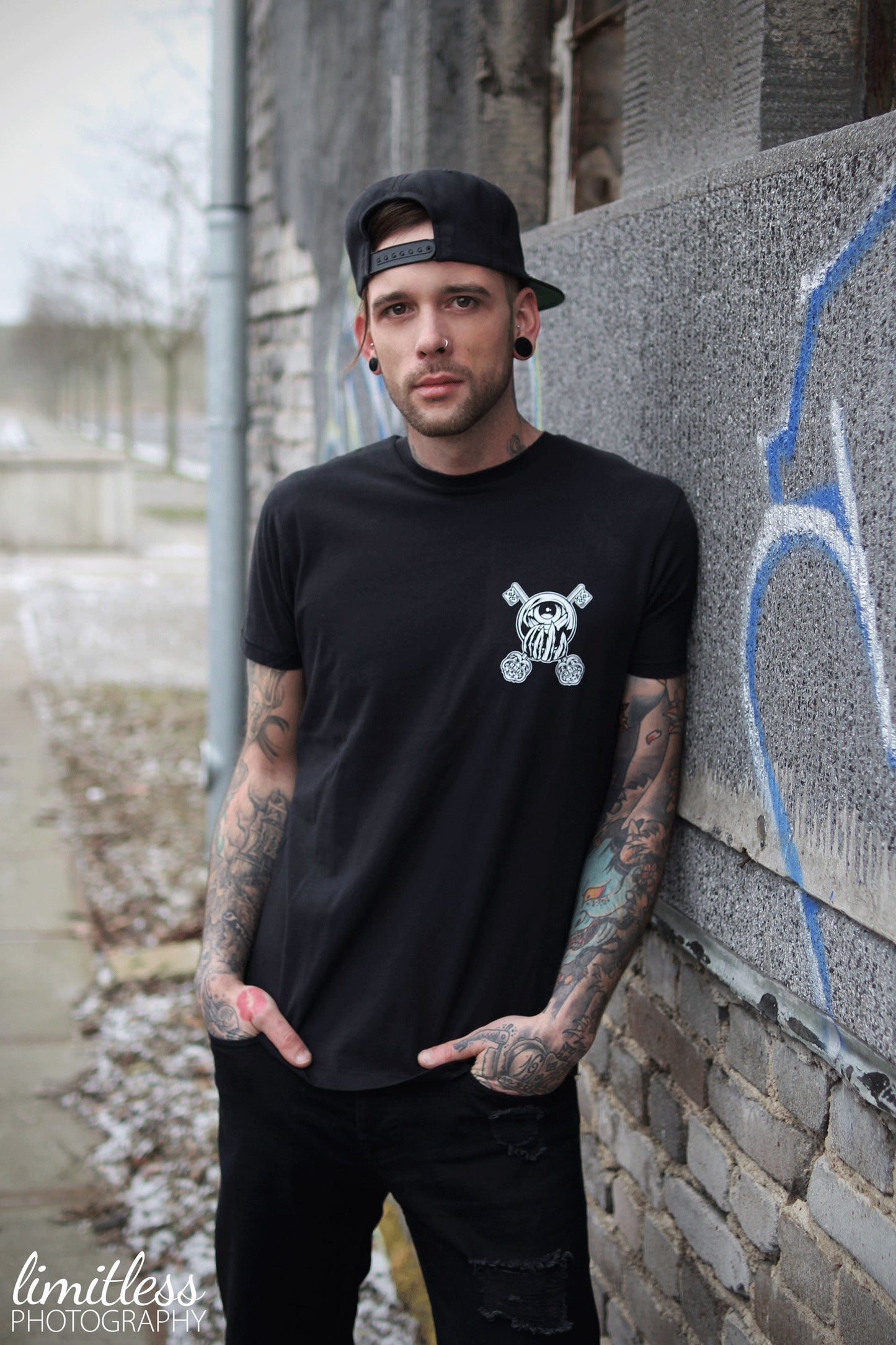 T-SHIRT POCKET OWLS OF LIBERTY UNI BLACK