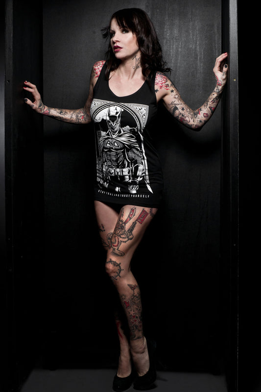 TANKSHIRT LONG BATOWL LADY BLACK