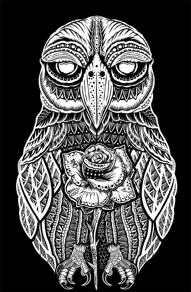 TANKSHIRT LADY ROSEOWL BLACK