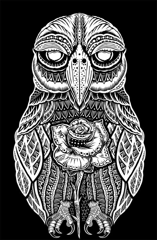 T-SHIRT ROSEOWL MEN BLACK