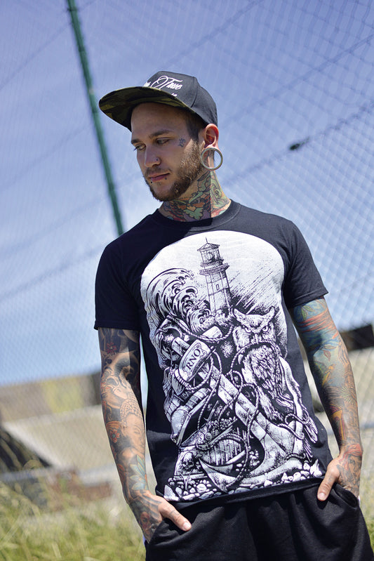 T-SHIRT ANCHOR MEN BLACK