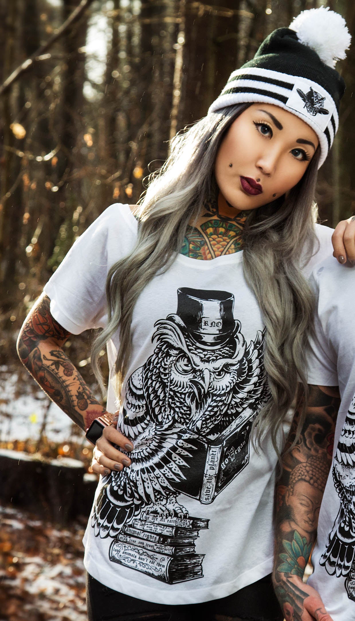 T-SHIRT GOWL VEGAN LADIES WHITE