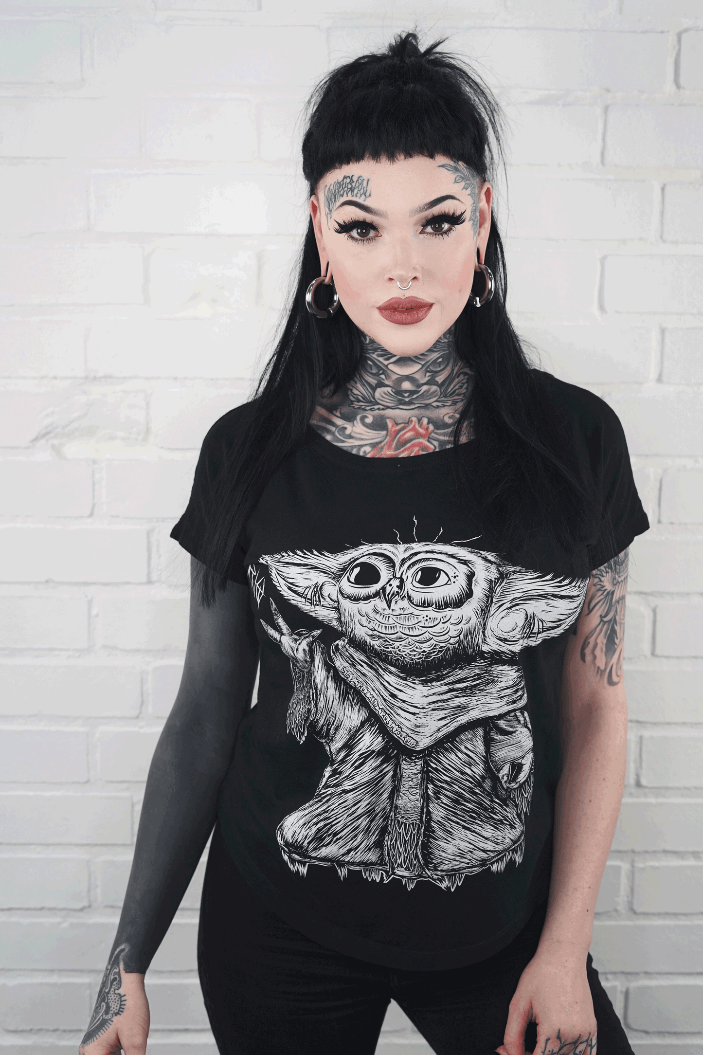 T-SHIRT BABYYOWLDA LADIES BLACK