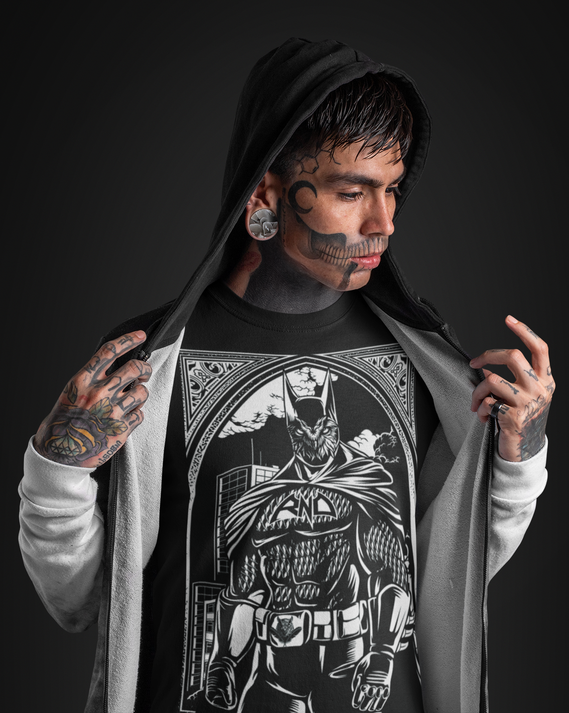 T-SHIRT BATOWL MEN BLACK