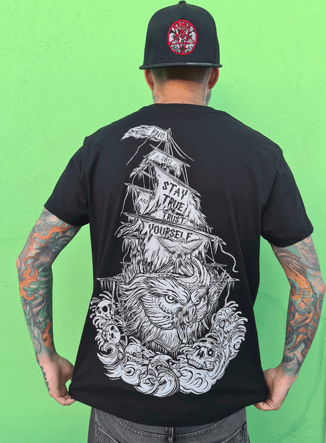 T-SHIRT POCKET BLACK OWL UNI BLACK