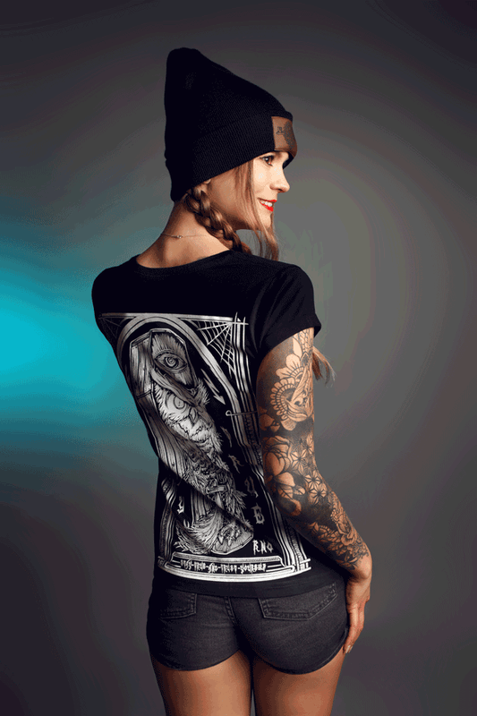 T-SHIRT COWLFFIN LADIES BLACK