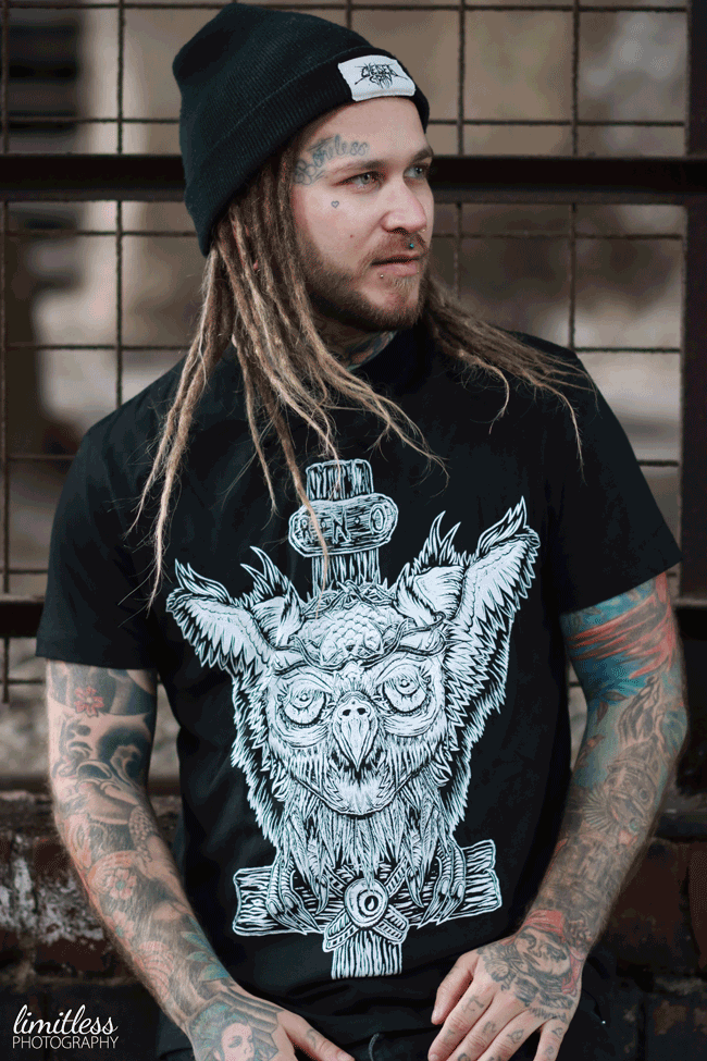 T-SHIRT CROSSED MEN BLACK