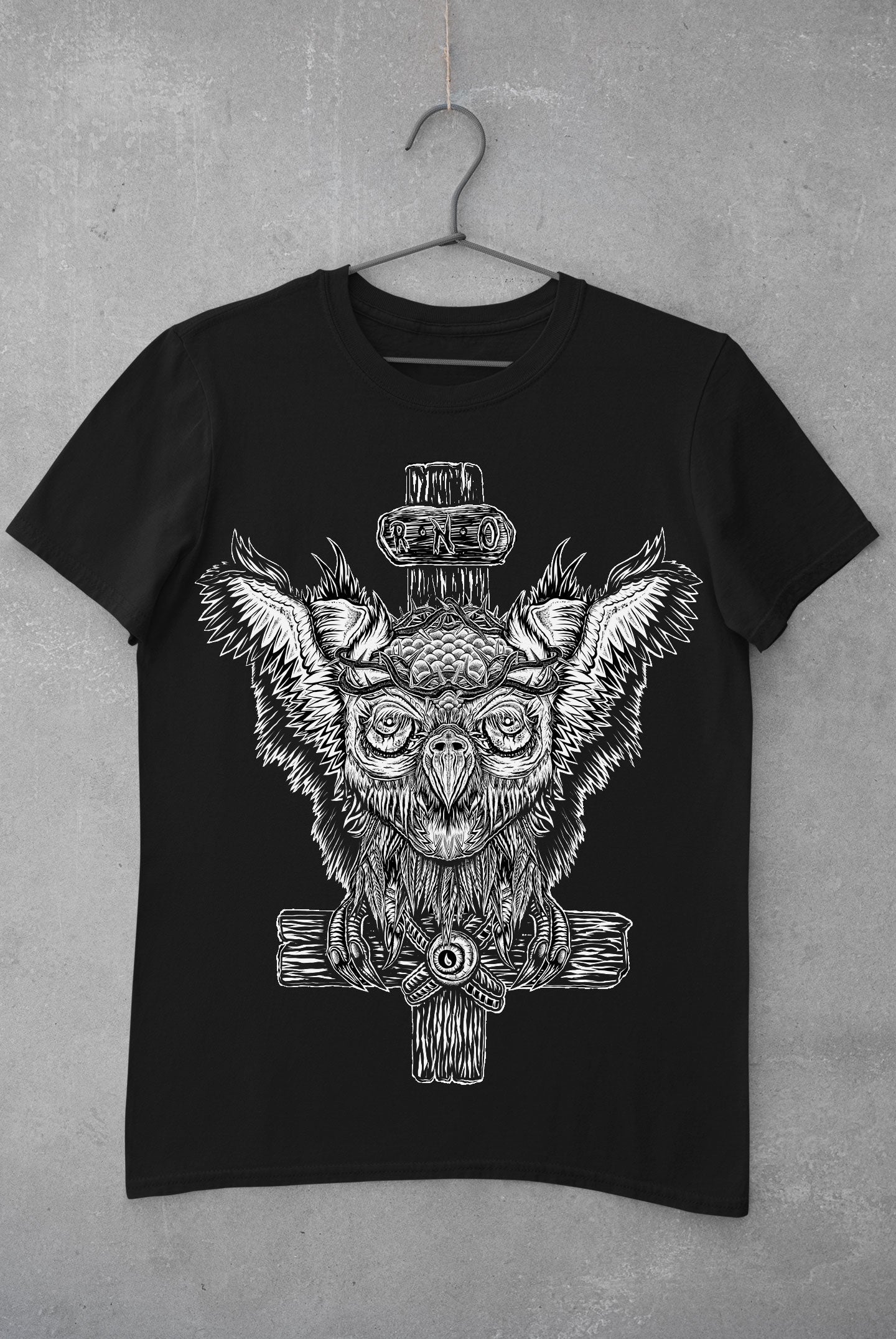 T-SHIRT CROSSED MEN BLACK