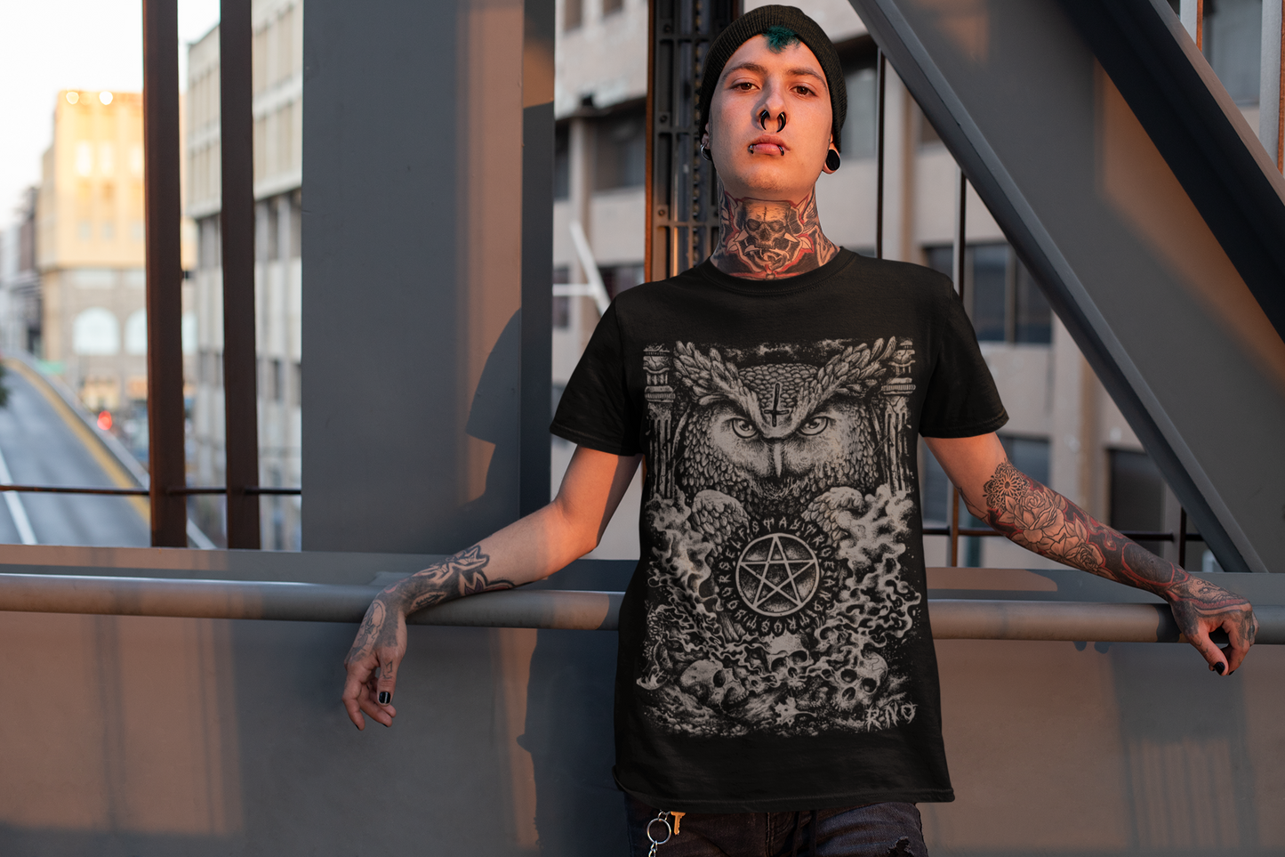 T-SHIRT D-OWL MEN BLACK