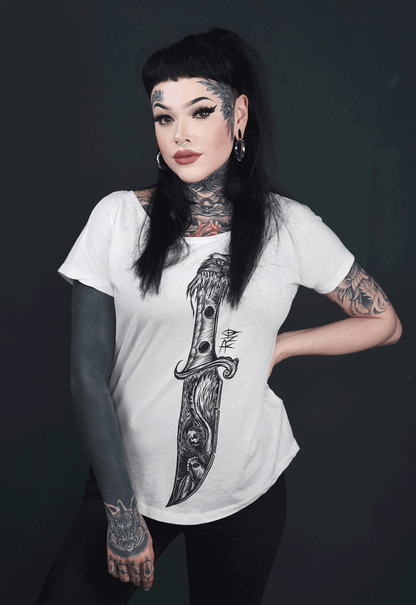 T-SHIRT DAGGEROWL LADIES WHITE