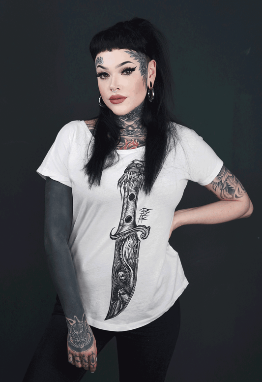 T-SHIRT DAGGEROWL LADIES WHITE