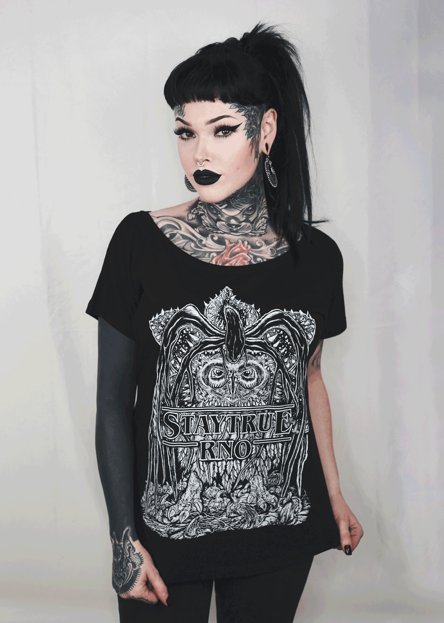 T-SHIRT DEMOWLGORGON LADIES BLACK