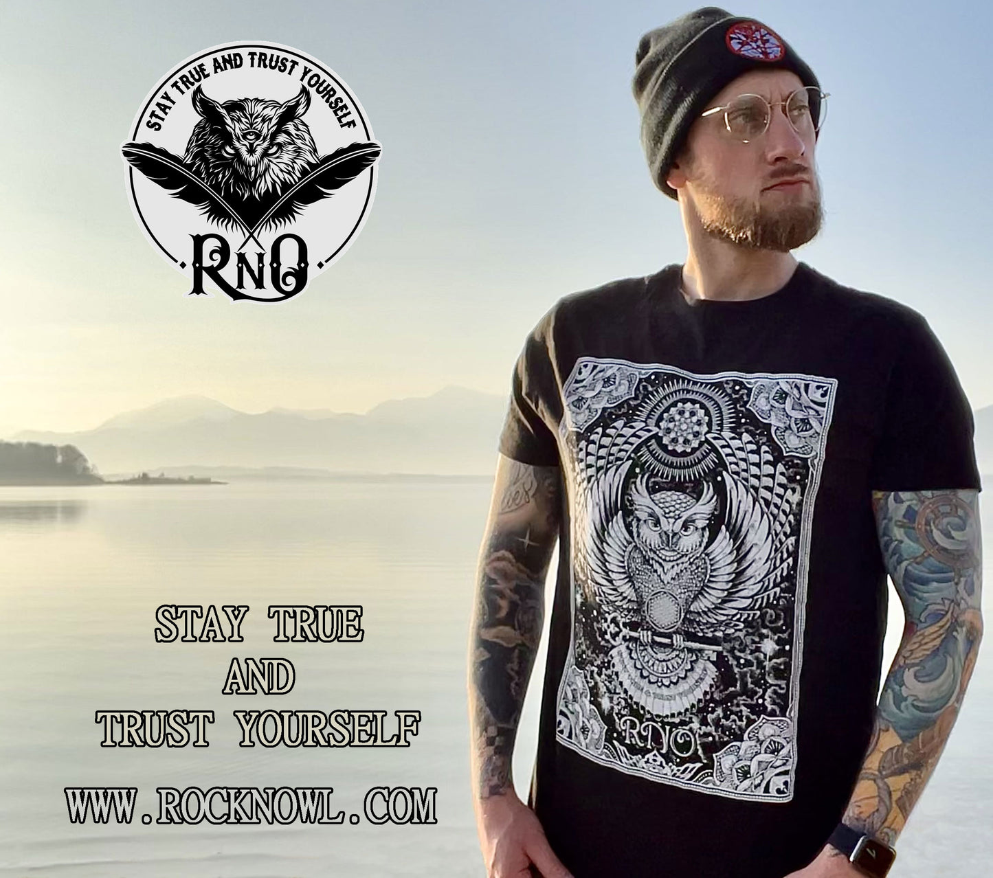 T-SHIRT FLOWLER OF LIFE MEN BLACK