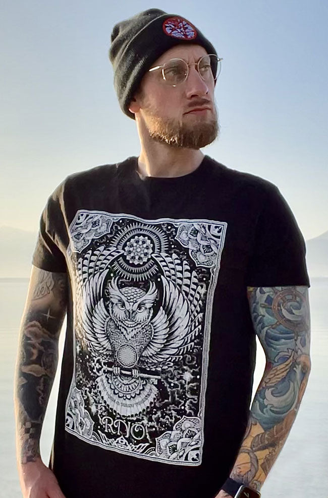 T-SHIRT FLOWLER OF LIFE MEN BLACK