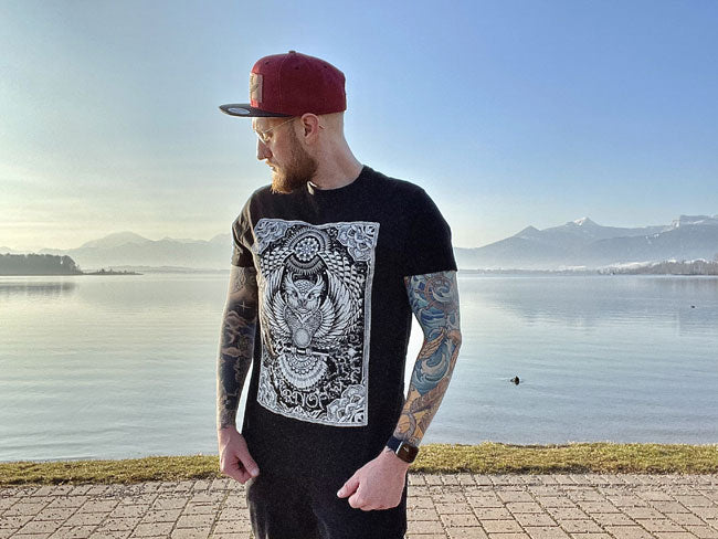 T-SHIRT FLOWLER OF LIFE MEN BLACK