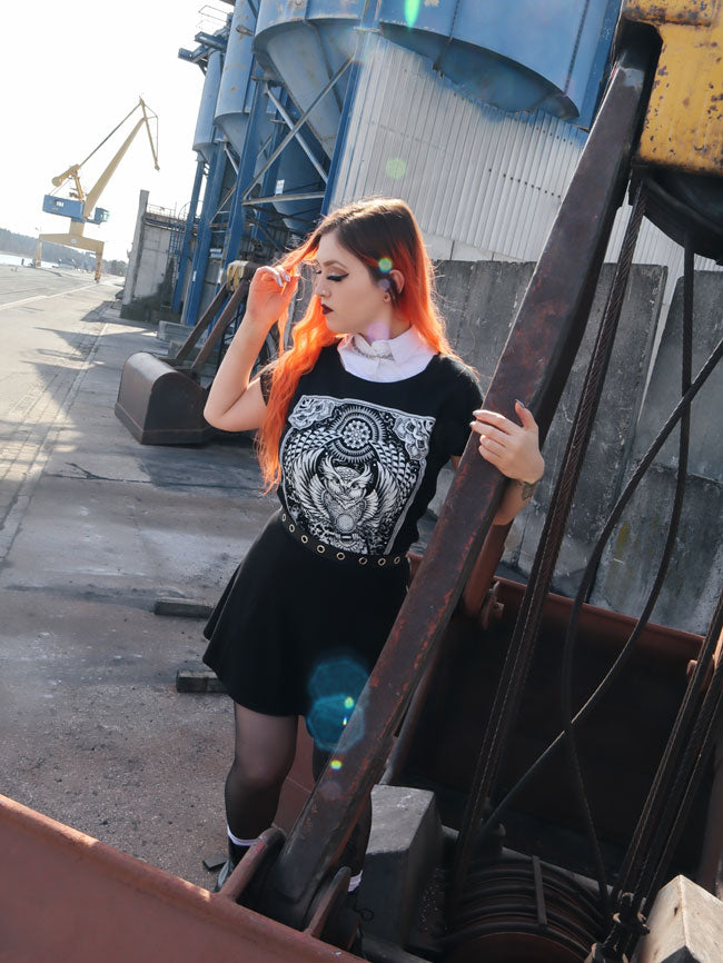 T-SHIRT FLOWLER OF LIFE LADIES BLACK