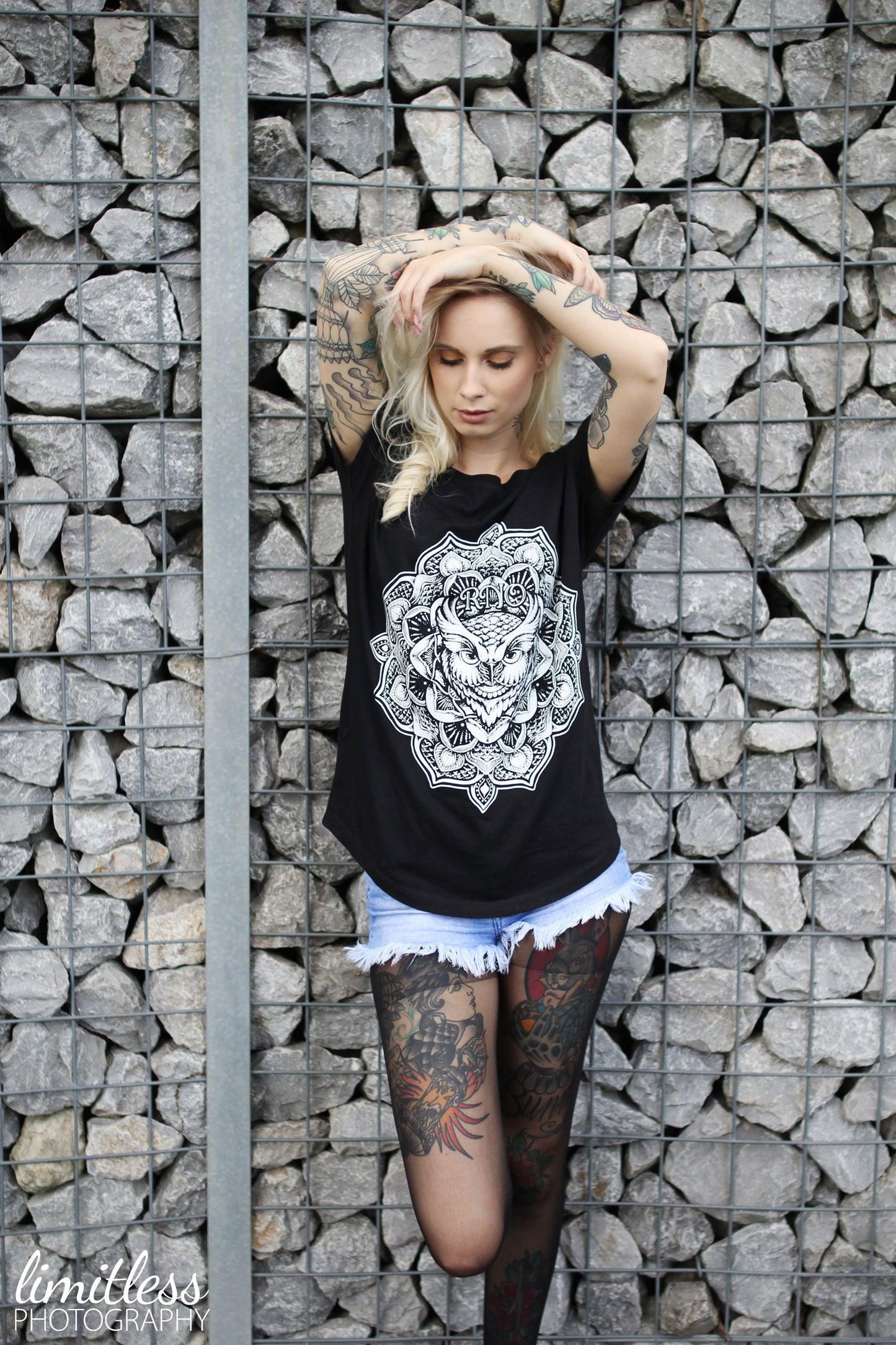 T-SHIRT G-OWL LADIES BLACK