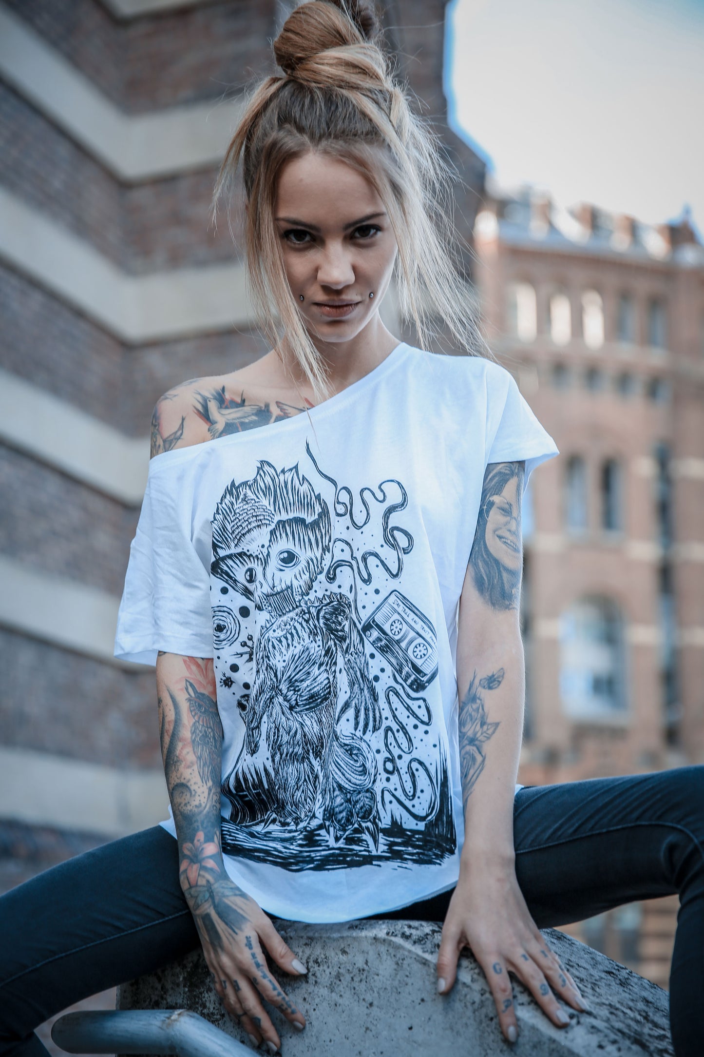 T-SHIRT GROOWLT LADIES WHITE