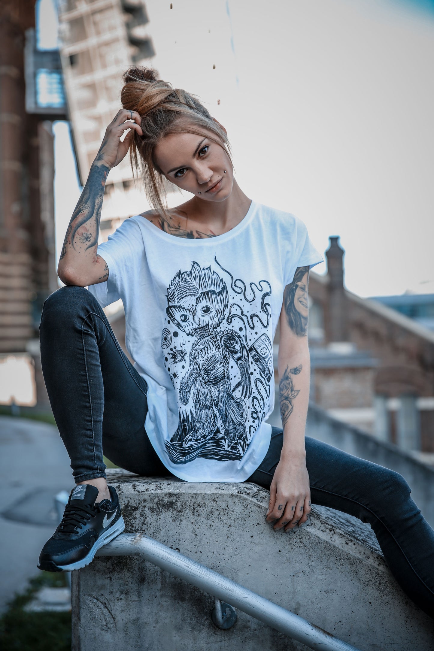 T-SHIRT GROOWLT LADIES WHITE