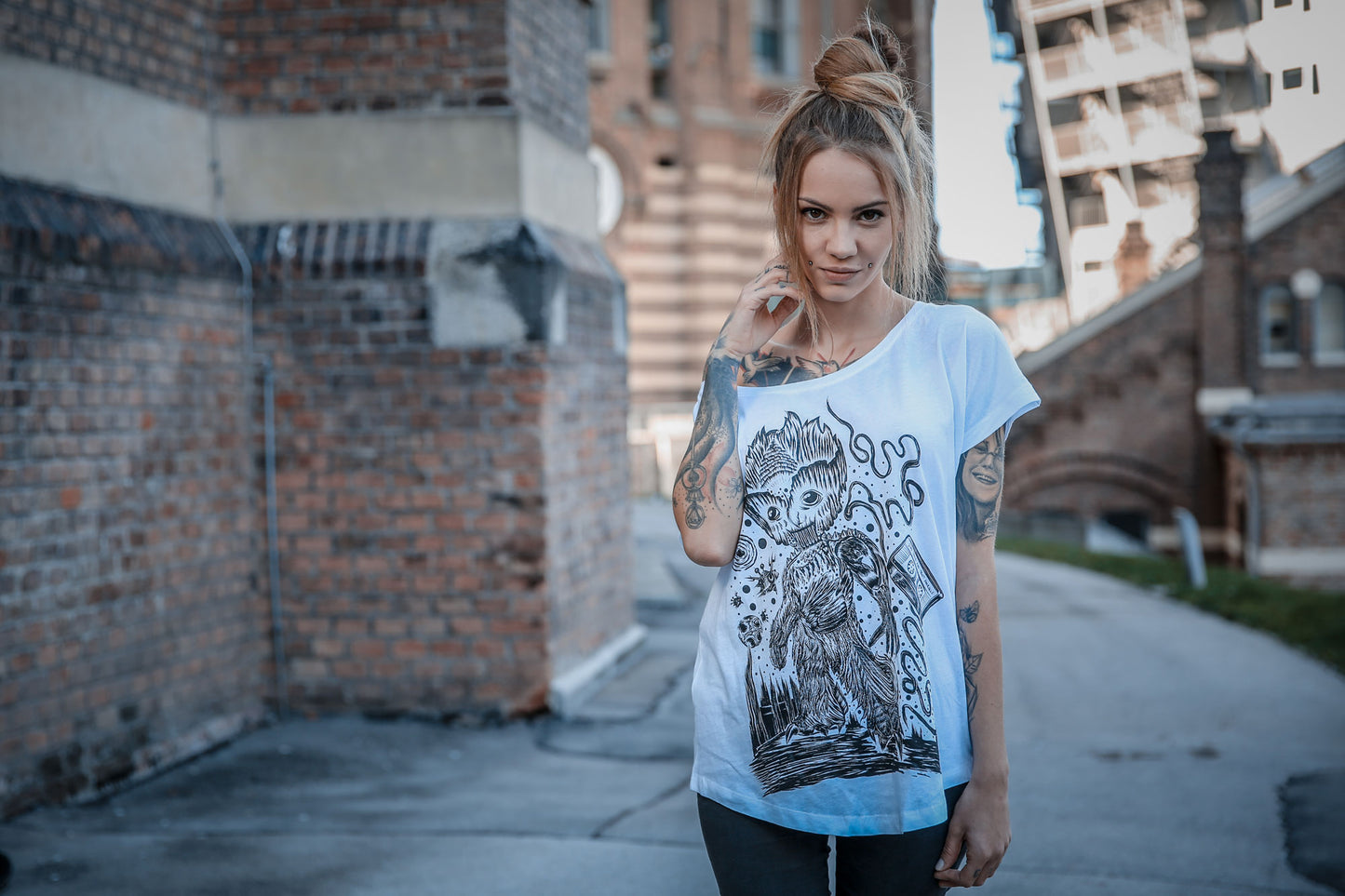 T-SHIRT GROOWLT LADIES WHITE