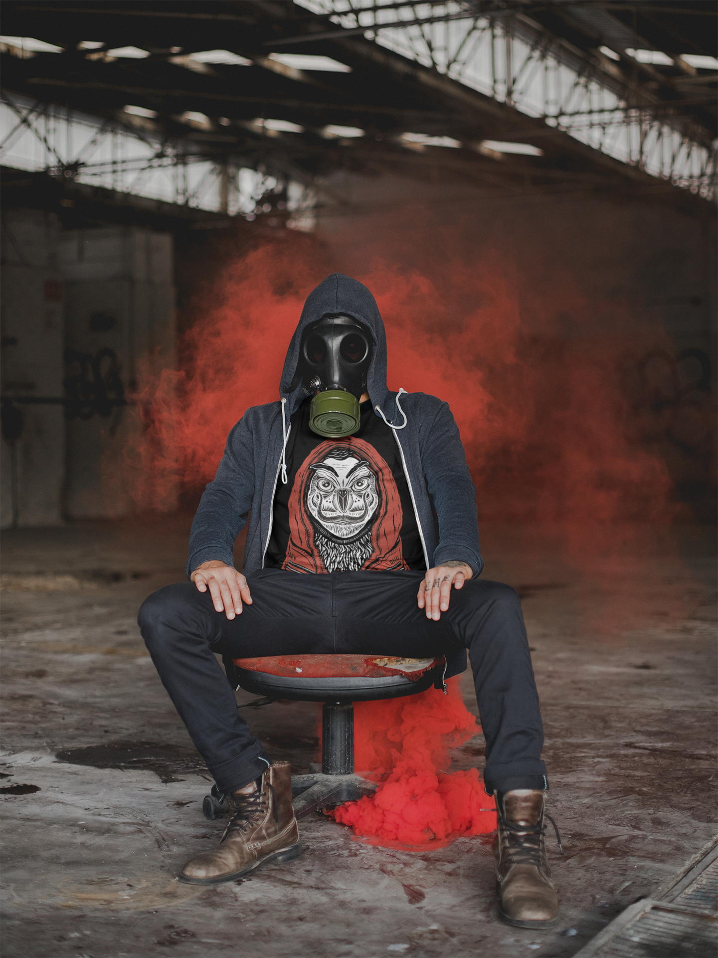 T-SHIRT HOUSE OF OWLS MEN BLACK