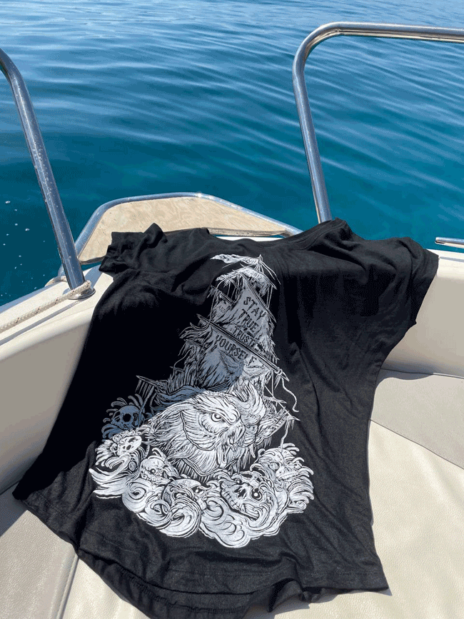 T-SHIRT BLACK OWL LADIES BLACK