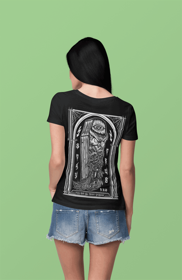 T-SHIRT COWLFFIN LADIES BLACK