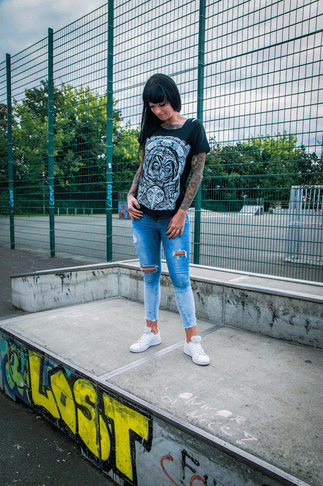 T-SHIRT MAGICOWL LADIES BLACK