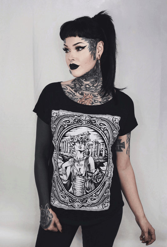 T-SHIRT MEDOWLSA LADIES BLACK