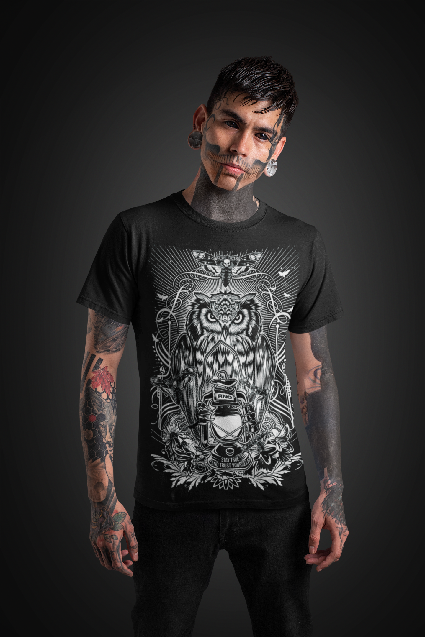 T-SHIRT LANTERN MEN BLACK