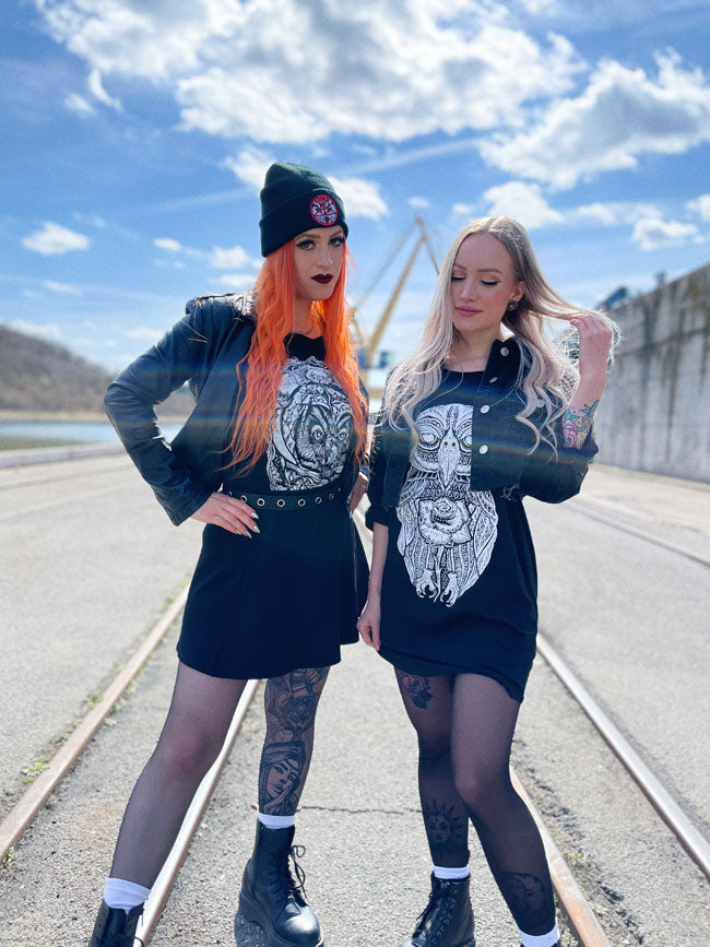 KLEID ROSE-OWL LOOSE FIT LADY BLACK