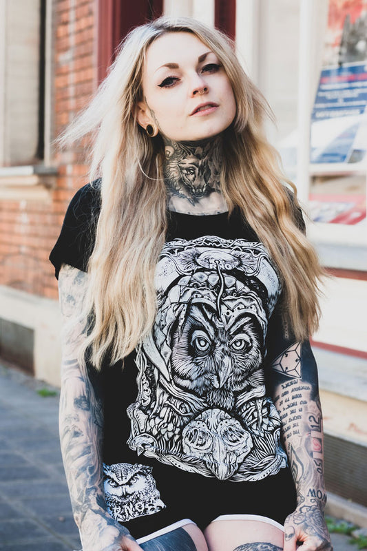 T-SHIRT MAGICOWL LADIES BLACK