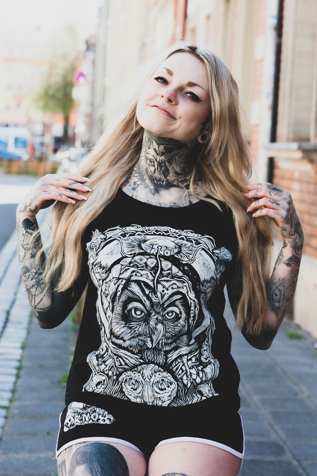 T-SHIRT MAGICOWL LADIES BLACK