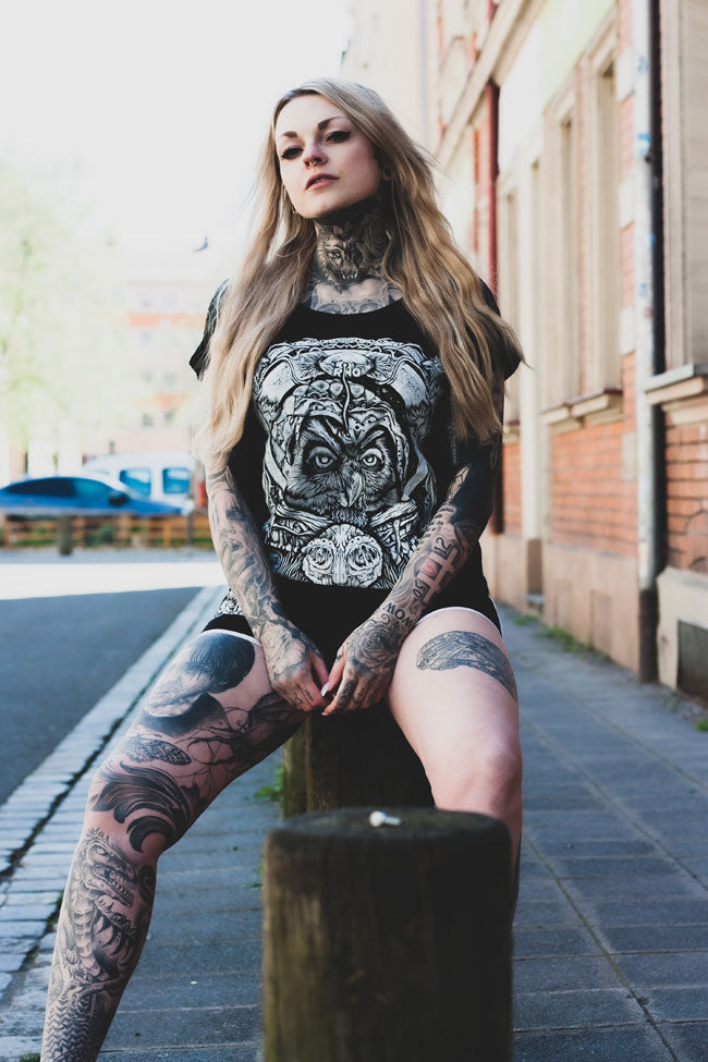 T-SHIRT MAGICOWL LADIES BLACK