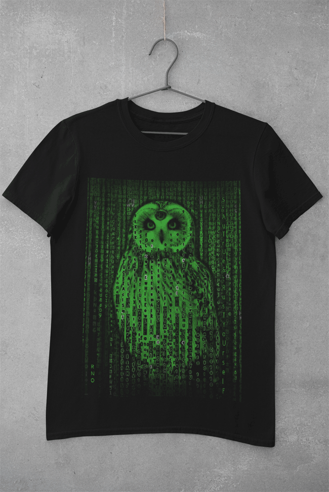 T-SHIRT MATRIX NEOWL MEN BLACK