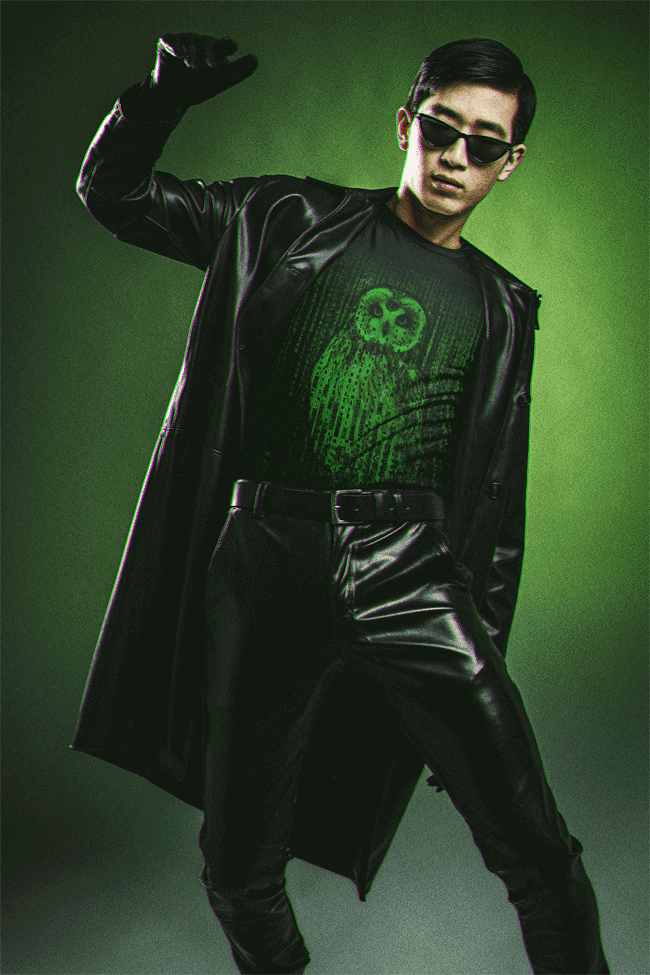 T-SHIRT MATRIX NEOWL MEN BLACK