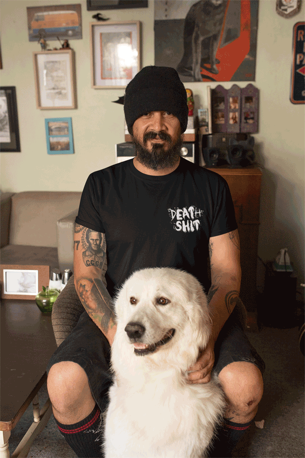 T-SHIRT POCKET SKOWLHEAD UNI BLACK