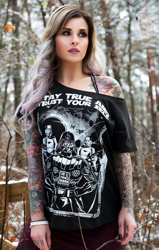 T-SHIRT OWLVADER LADIES BLACK