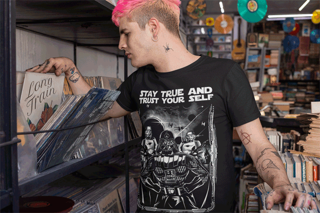 T-SHIRT OWLVADER MEN BLACK