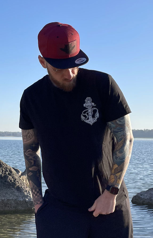 T-SHIRT POCKET ANCHOR UNI BLACK