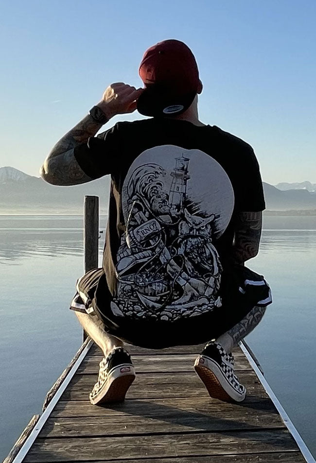 T-SHIRT POCKET ANCHOR UNI BLACK