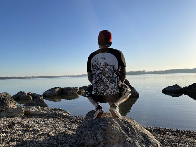 T-SHIRT POCKET ANCHOR UNI BLACK