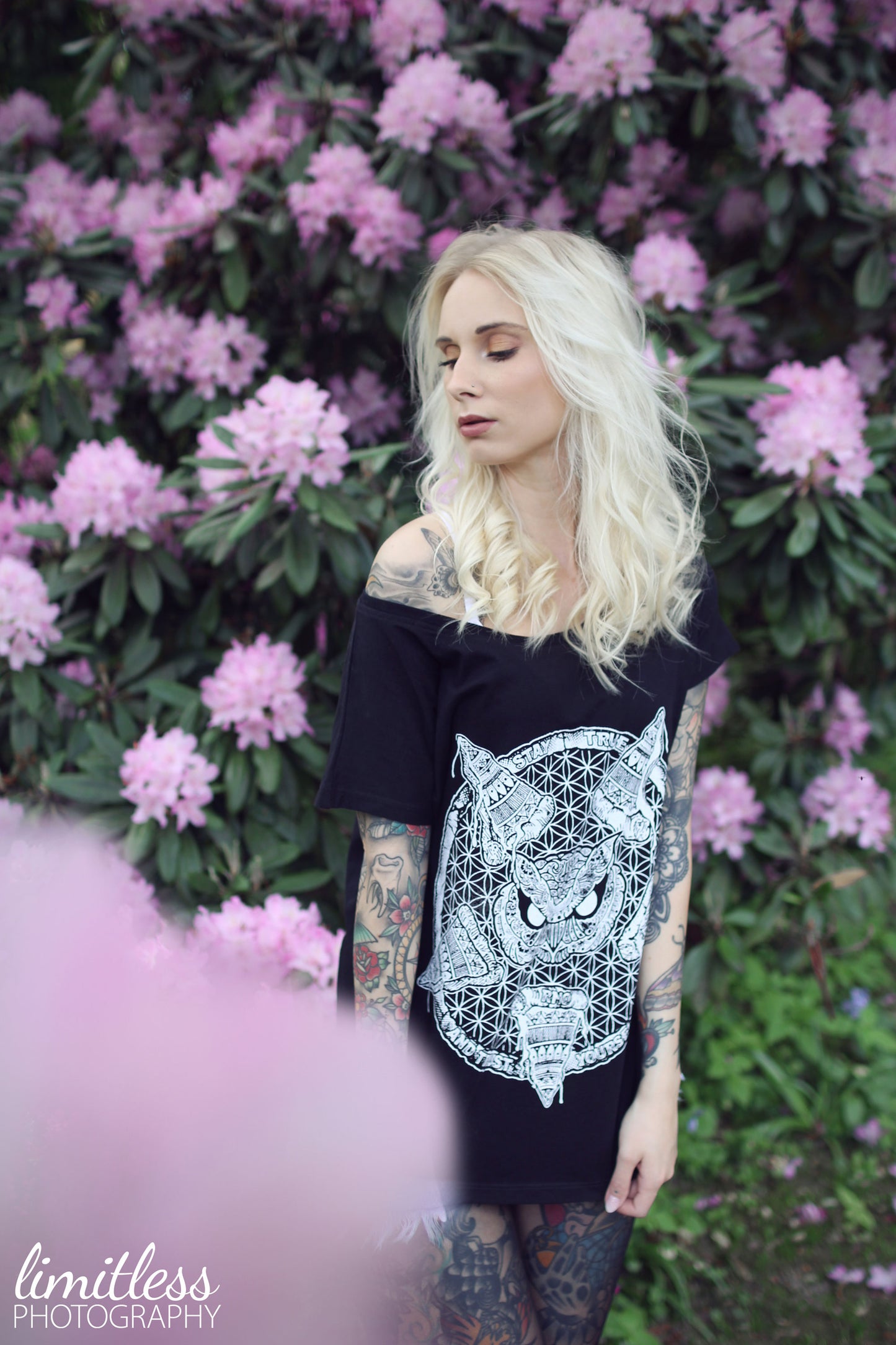 T-SHIRT PIZZA LADIES BLACK