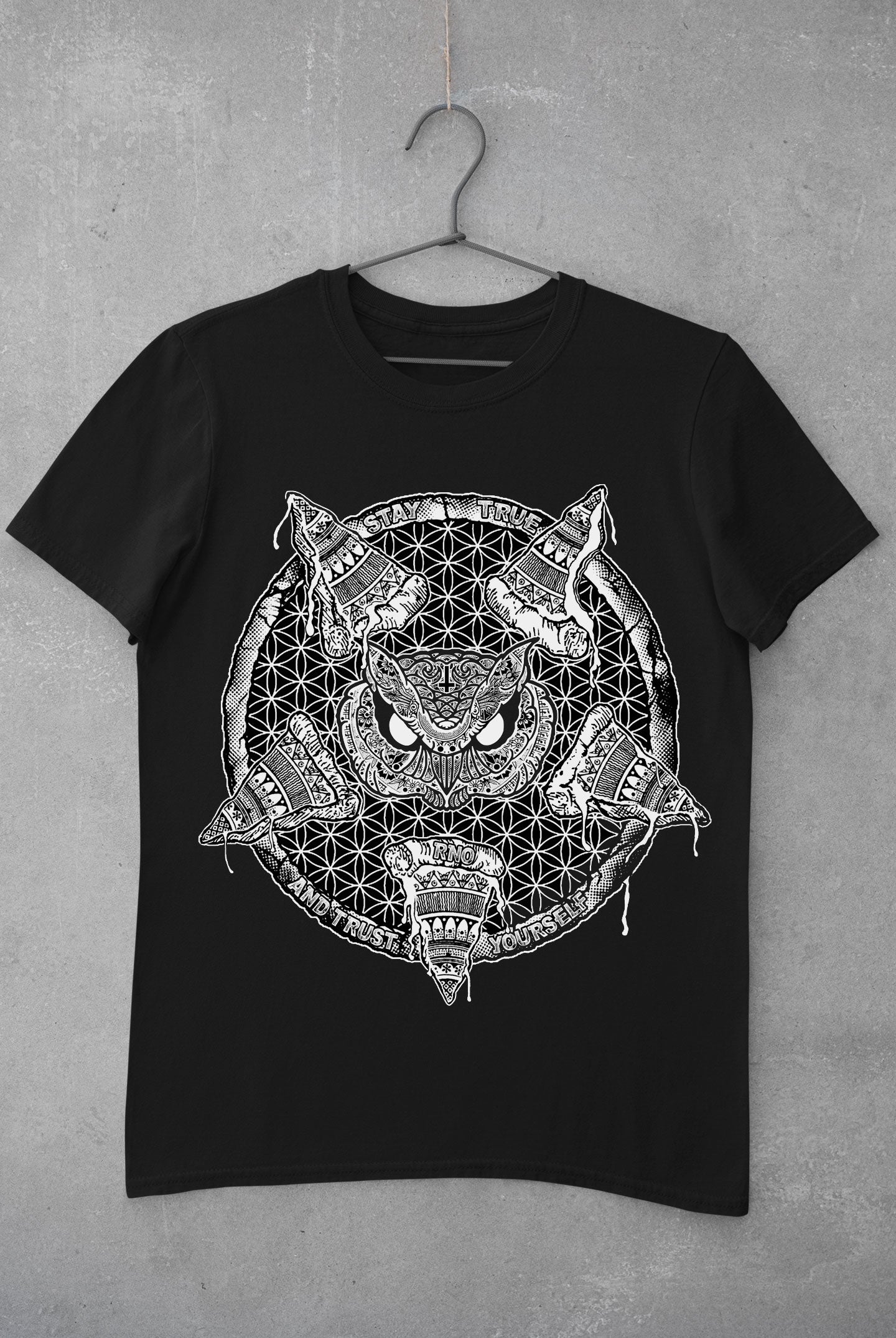 T-SHIRT PIZZAOWL MEN BLACK