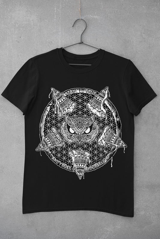 T-SHIRT PIZZAOWL MEN BLACK
