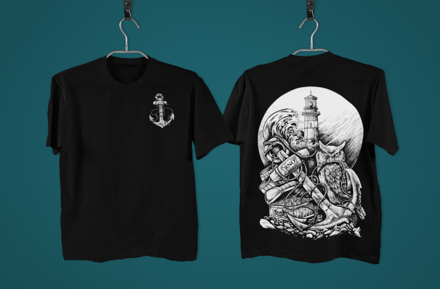 T-SHIRT POCKET ANCHOR UNI BLACK