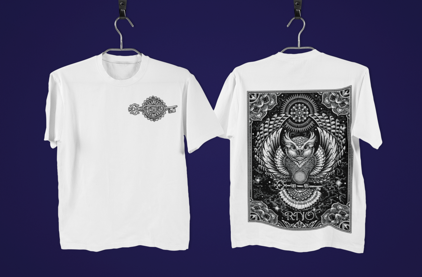 T-SHIRT POCKET FLOWLER OF LIFE UNI WHITE